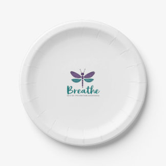 Prato De Papel Prevenção ao suicídio saúde mental Breathe Dragonf