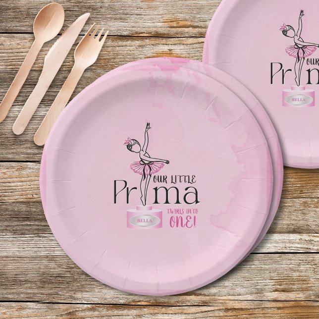 Prato De Papel Prima Ballerina Birthday Plate (Criador carregado)
