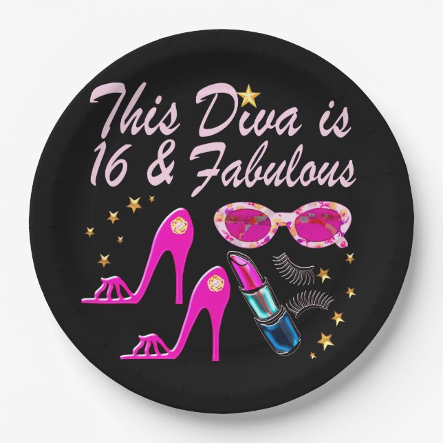 PRATO DE PAPEL PRIMA DONNA, 16 ANOS (Frente)