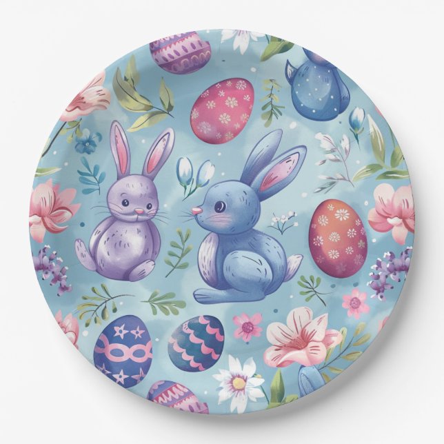 Prato De Papel Primavera Bloom Páscoa 5 (Frente)