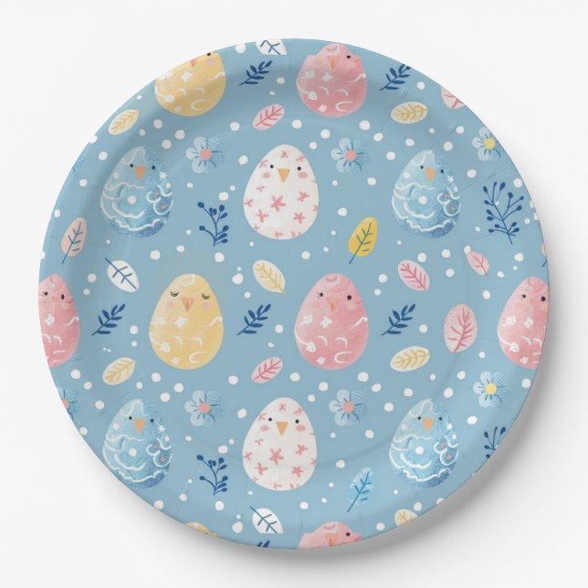 Prato De Papel Primavera Bloom Páscoa 8 (Frente)
