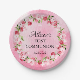 Prato De Papel Primavera Blossomas de Papelão Floral