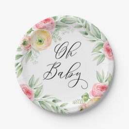 Prato De Papel Primavera Chá de fraldas das Flores Ranunculus de 