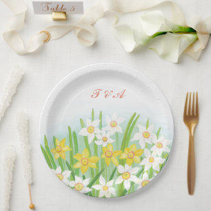 Prato De Papel Primavera Daffodils Wedding