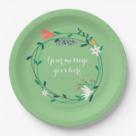 Prato De Papel Primavera Floral Garland fresca