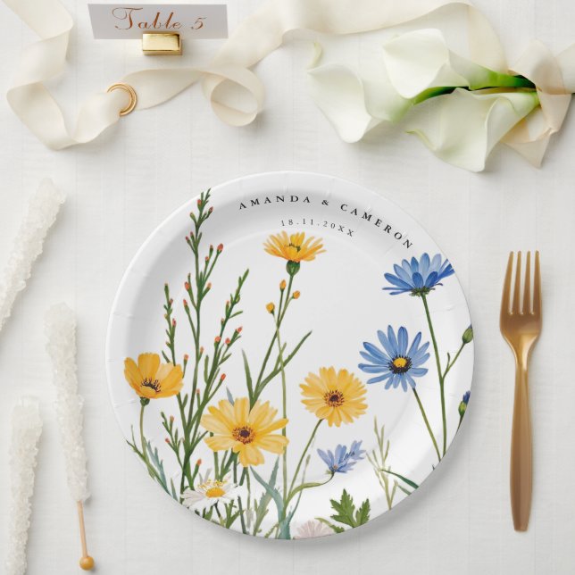 Prato De Papel Primavera Wild Flower Meadow Wedding (Casamento)