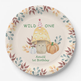 Prato De Papel Primeira Festa de aniversário de Cogumelo