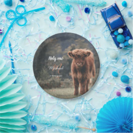 Prato De Papel Primeira festa de aniversário de vitelo de vaca