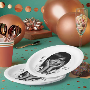 PRATO DE PAPEL PRIMEIRA SENHORA MICHELLE OBAMA