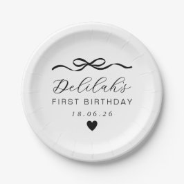 Prato De Papel primeiro aniversario arco