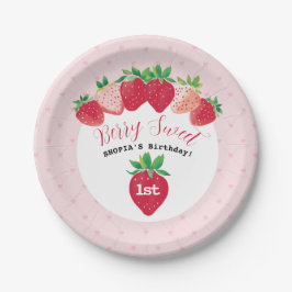 Prato De Papel Primeiro aniversario Berry Sweet