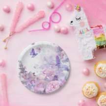 Primeiro aniversario de borboletas de flores silve