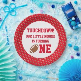 Prato De Papel Primeiro aniversario de futebol