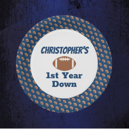 Prato De Papel Primeiro aniversario de futebol