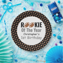 Prato De Papel Primeiro aniversario de futebol da Rookie