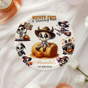 Prato De Papel Primeiro Aniversário do Halloween Ocidental, Um De
