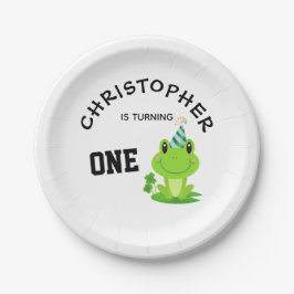 Prato De Papel Primeiro Aniversário do Partido sapo Pântano Pânta