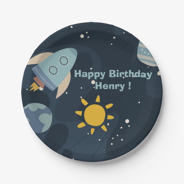 Prato De Papel Primeiro Aniversário do Sol (Frente)