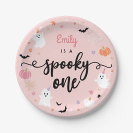 Prato De Papel Primeiro aniversario Fantasma Feliz de Halloween