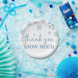 Prato De Papel Primeiro aniversario Floco de neve de inverno