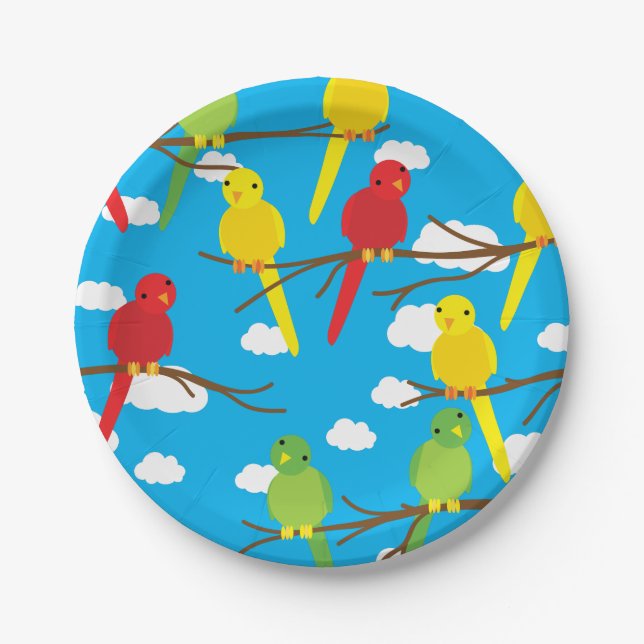 Prato De Papel primeiro aniversario Primavera (Frente)