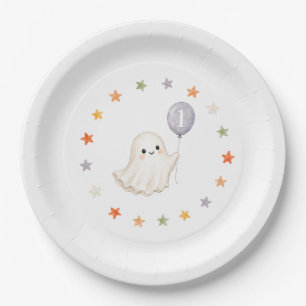 Prato De Papel Primeiro Boo Fantasma Aniversário de um ano no H