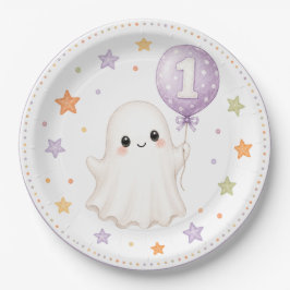 Prato De Papel Primeiro Boo Fantasma | Aniversário de um ano no H