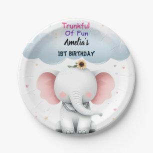 Prato De Papel Primeiro primeiro aniversario de aniversário de um