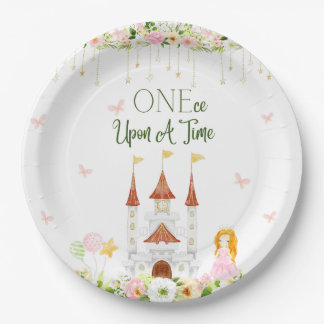 Prato De Papel Princesa Birthday Plates - Primeiro Aniversário 