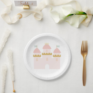 Prato De Papel Princesa Castle Birthday Bunting