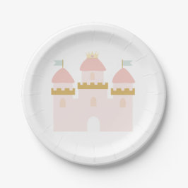 Prato De Papel Princesa Castle Birthday Bunting