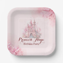Princesa Castle Birthday Paper Plate