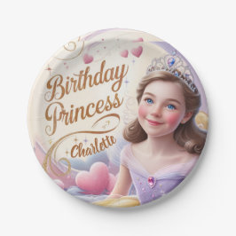 Prato De Papel Princesa Celebração Feliz Aniversário