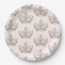 Prato De Papel Princesa Dourada rosa Fairytalt Aniversário