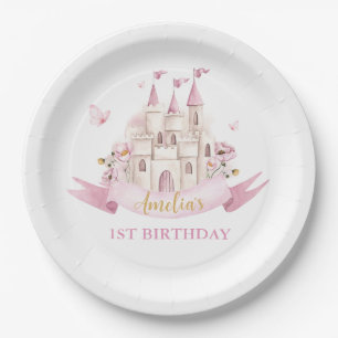 Prato De Papel Princesa Fairytale Castle Birthday Paper Plate