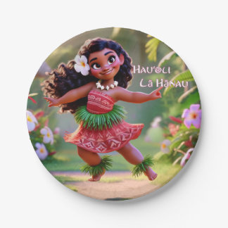 Prato De Papel Princesa Hula Hauʻoli