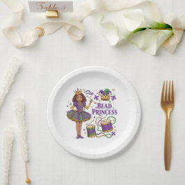 Prato De Papel Princesa Miçanga - Mardi Gras