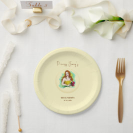 Prato De Papel Princesa para a Rainha Chá de panela