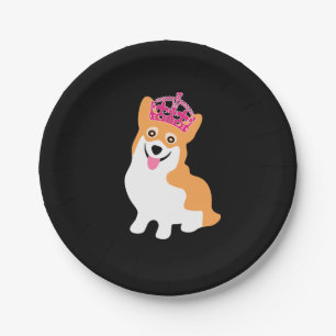 Prato De Papel Princesa pequena bonito Vestir-se do Corgi uma