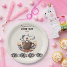 Produtos Personalizados de Café Costeiro Vintage