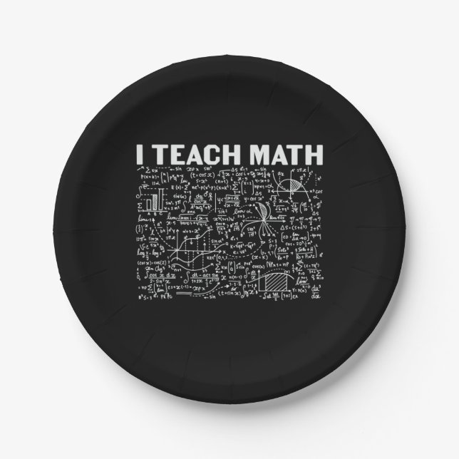 Prato De Papel Professor de Matemática Ensino Matemática (Frente)