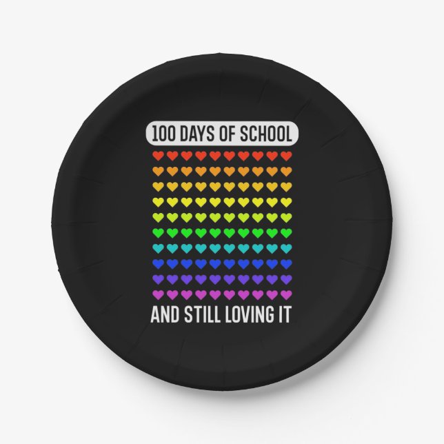 Prato De Papel Professora 100 Dias De Escola (Frente)