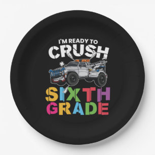 Prato De Papel Professora De 6 Grau Esmagamento Até Ao Sexto Grau