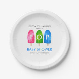 Prato De Papel Pronto para Estourar Chupeta Colorida Chá de Bebê