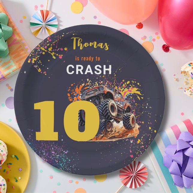 Prato De Papel Prontos para bater no caminhão do monstro. (Criador carregado)