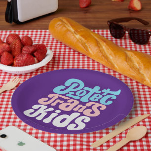 Prato De Papel Proteger placas de papel para crianças trans