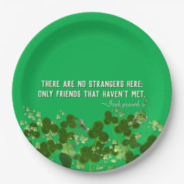 Prato De Papel Provérbio irlandês com camarões