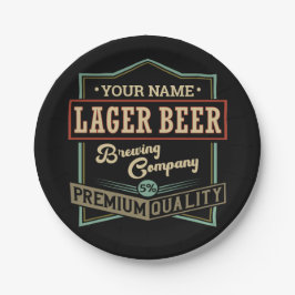Prato De Papel Pub de Bar de Rótulo de Criação de Cerveja Persona