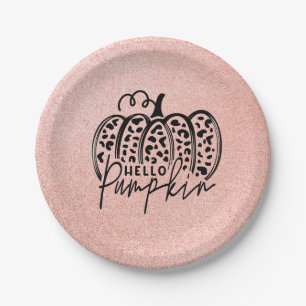 Prato De Papel Pumpkin de Alô Rosa Sparkle