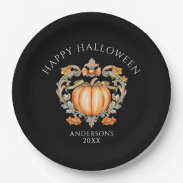 Prato De Papel Pumpkin de queda elegante